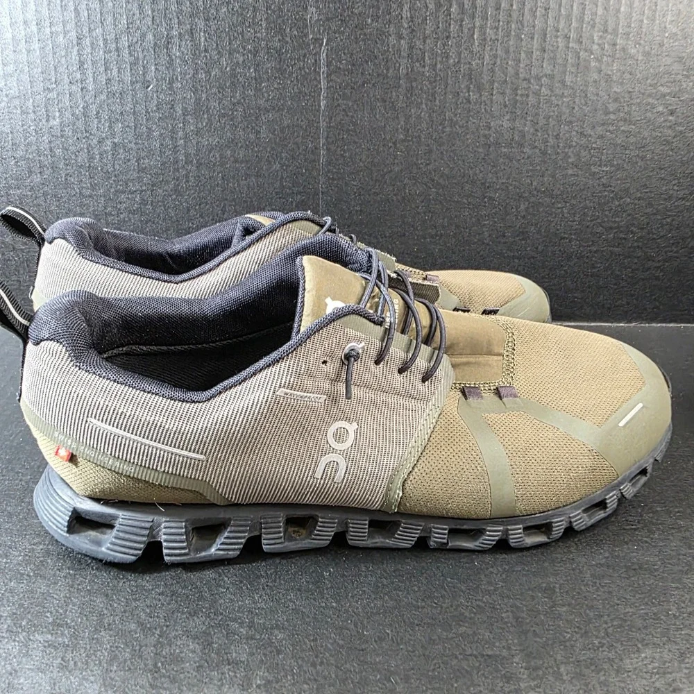 On Cloud Cloudflyer Waterproof Mens Running Shoes Olive Black 59.98840 Size 12